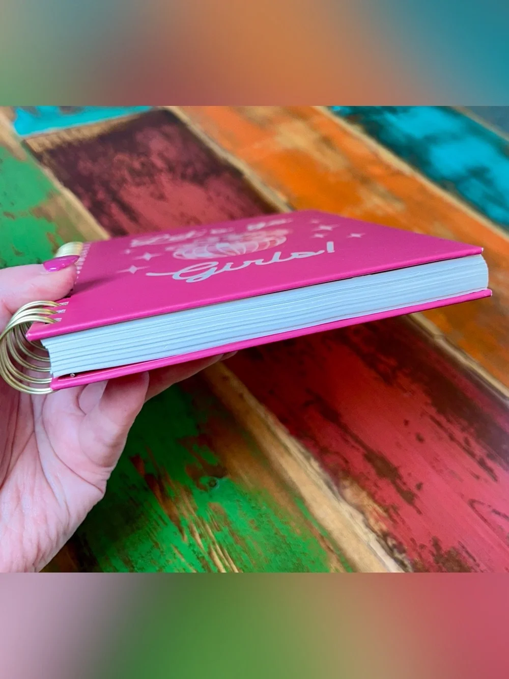 Let's Go Girls! Pink Spiral Notebook NWOT